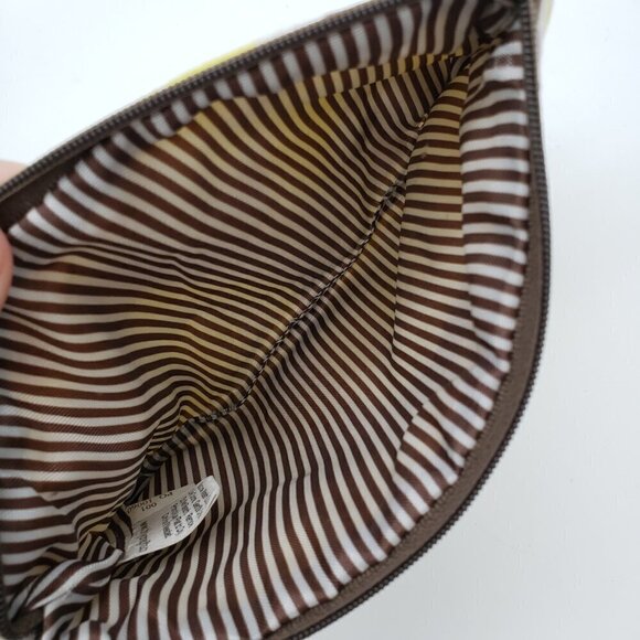 Thirty One Zipper Pouch Awesome Blossom Yellow Gray Floral 7" x 5" - Picture 3 of 6